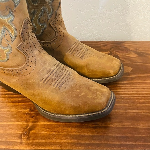 JUSTIN WOMEN'S 12" SQUARE TOE STAMPEDE WESTERN BOOTS - Picture 3 of 10